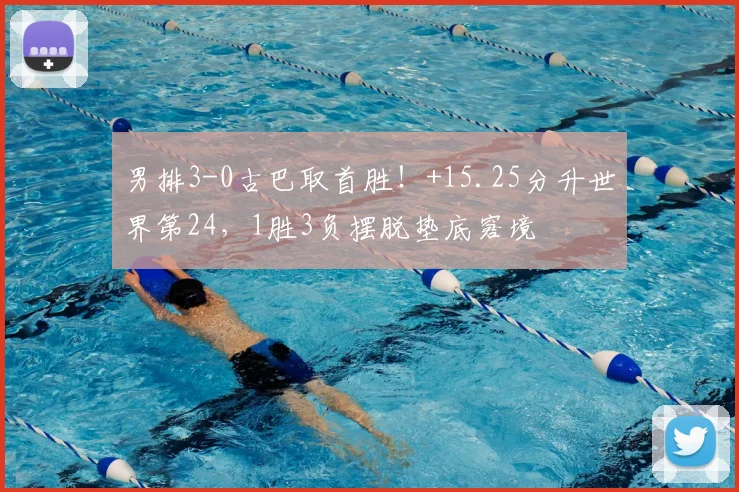 男排3-0古巴取首胜!+15.25分升世界第24,1胜3负摆脱垫底窘境